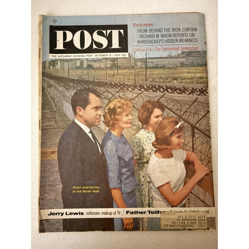 The Saturday Evening Post October 12 1963 Nixon Iron Curtain Car Ads